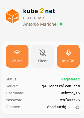 Login Kube2net